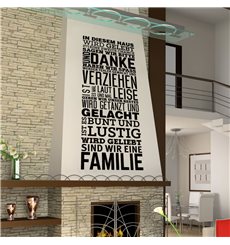 Sticker texte "In diesem Haus, wir eine Familie" 2