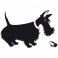 Sticker Scottish terrier grenouille - stickers animaux & stickers muraux - fanastick.com