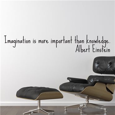 Sticker Imagination d'Albert Einstein - stickers citations & stickers muraux - fanastick.com