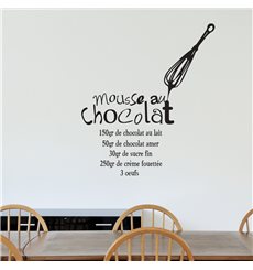 Sticker recette " Mousse au chocolat "