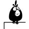 Sticker Caricature oiseau assis - stickers interrupteur & stickers muraux - fanastick.com