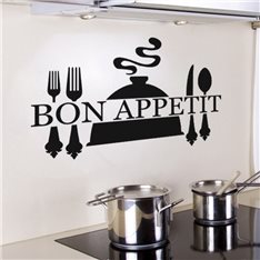  Sticker « Bon appétit » et couverts de table