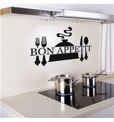 Sticker « Bon appétit » et couverts de table