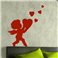 Sticker Cupidon portant un cœur - stickers amour & stickers muraux - fanastick.com