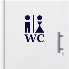  Sticker Homme et femme - WC