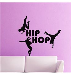 Sticker Silhouette danseurs Hip hop