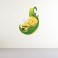 Sticker Abeille dans une feuille - stickers chambre bébé & stickers enfant - fanastick.com