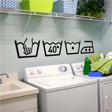 Sticker Instruction de lavage - stickers salle de bain & stickers muraux - fanastick.com
