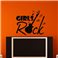 Sticker Girls Rock - stickers musique & stickers muraux - fanastick.com