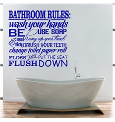 Sticker Bathroom Rules 2