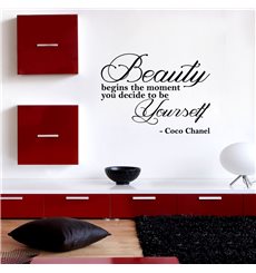 Sticker Beauty begins the moment… - Coco Chanel
