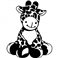 Sticker Petite girafe assis - stickers chambre bébé & stickers enfant - fanastick.com