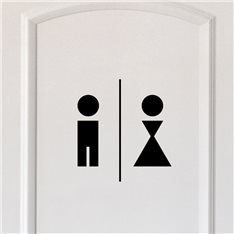 Sticker Caricature homme et femme