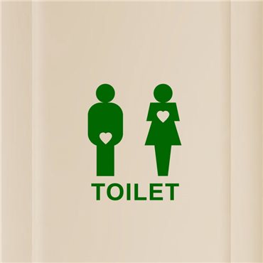 Sticker Design Toilet Love - stickers wc & stickers toilette - fanastick.com