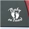 Sticker Bébé à bord avec l'empreinte de bébé - stickers bébé à bord & stickers muraux - fanastick.com