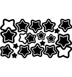 Sticker 30 pièces ensemble d'étoiles
