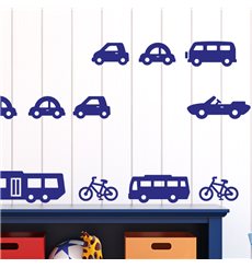 Sticker 20 véhicules de transport
