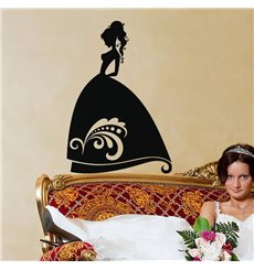 Sticker Silhouette mariée élégante