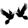 Sticker Silhouettes colombes - stickers oiseaux & stickers muraux - fanastick.com