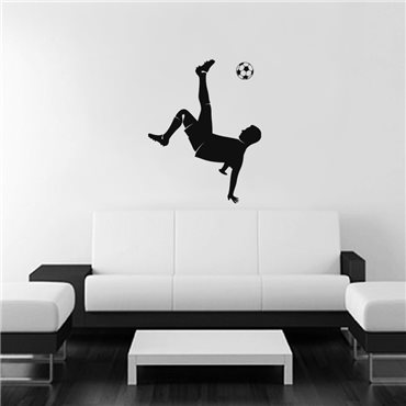 Sticker Tir en l'aire du footballeur - stickers foot & stickers muraux - fanastick.com