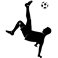 Sticker Tir en l'aire du footballeur - stickers foot & stickers muraux - fanastick.com