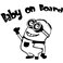 Sticker Baby on board dessin animé - stickers chambre enfant & stickers enfant - fanastick.com