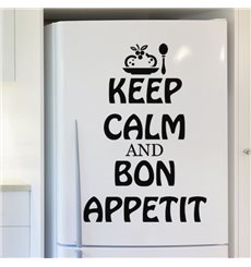 Sticker Keep calm and Bon appetit