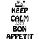 Sticker Keep calm and Bon appetit - stickers frigo & stickers muraux - fanastick.com