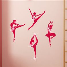  Sticker Danseurs de ballet & 15 Swarovski crystal 3mm