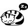 Sticker chaton qui dort en boule - stickers interrupteur & stickers muraux - fanastick.com