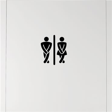 Sticker Homme / Femme - stickers wc & stickers toilette - fanastick.com