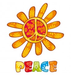 Sticker Peace and love fun