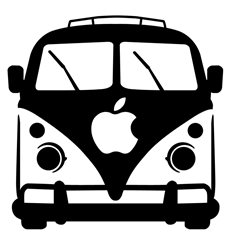 Sticker Bus Apple
