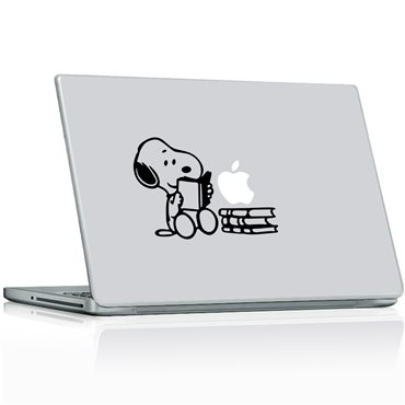 Sticker Snoopy lisant un livre - stickers ordinateur portable & stickers muraux - fanastick.com