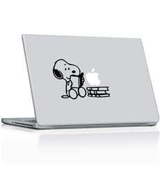 Sticker Snoopy lisant un livre