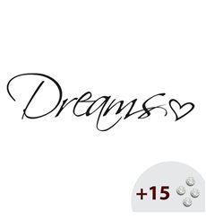 Sticker Dreams & Coeur +15 cristaux Swarovski