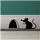 Sticker trou de souris avec la souris assis - stickers animaux & stickers muraux - fanastick.com