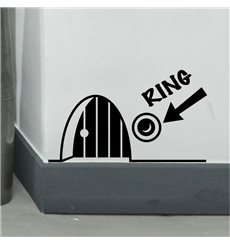 Sticker trou de souris avec sonnette