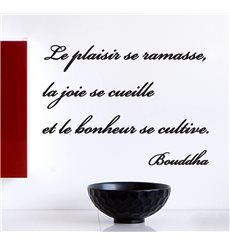 Sticker citation de Bouddha – "Le bonheur se cultive"