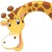 Sticker Tête de girafe - stickers animaux enfant & stickers enfant - fanastick.com