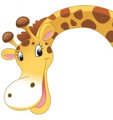 Sticker Tête de girafe